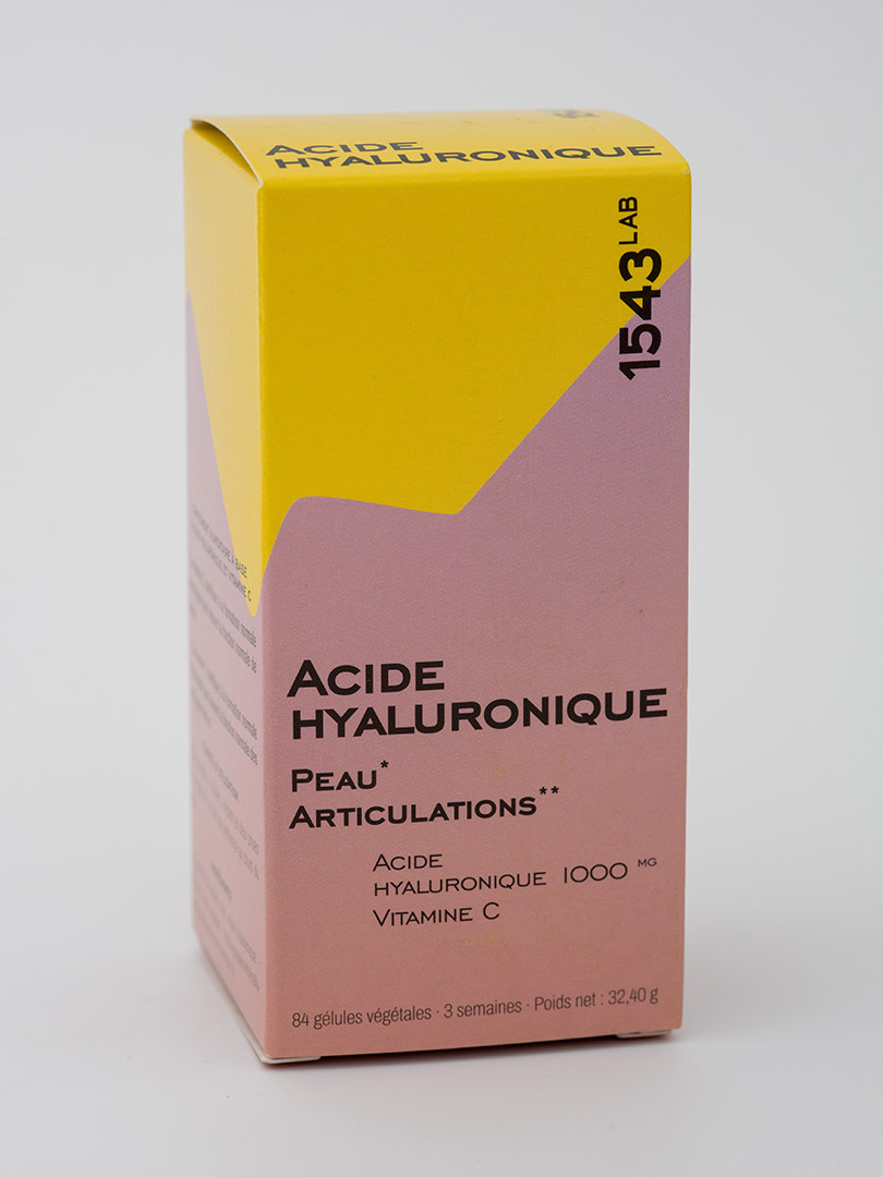 Acide hyaluronique, boîte, face