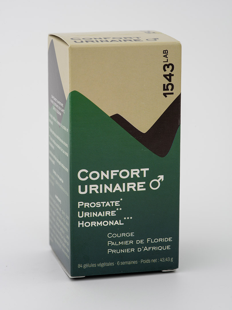 Confort urinaire, boîte, face